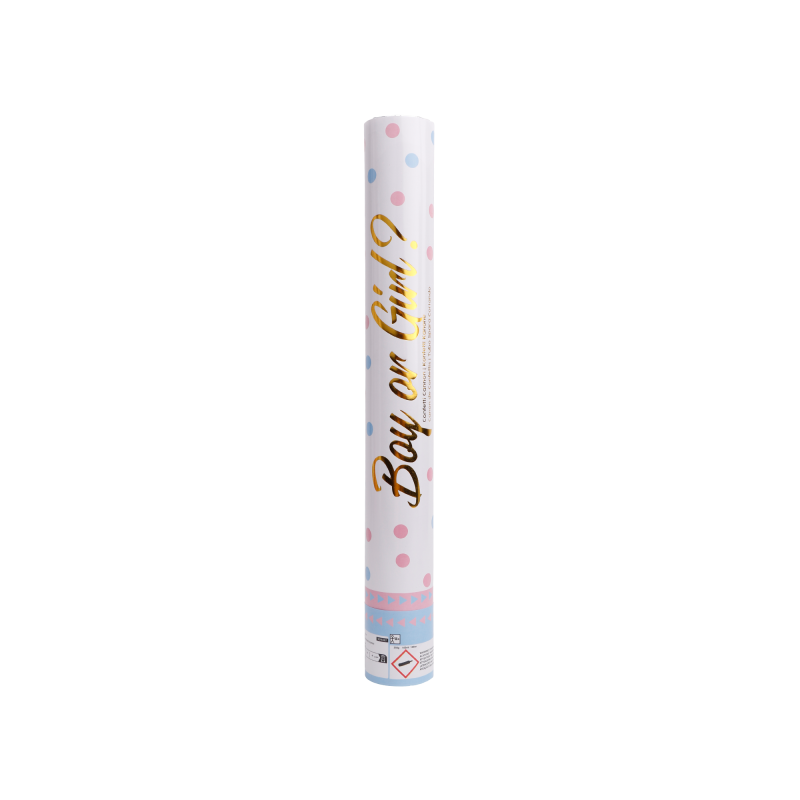 Canon à Confettis Bleus Annonce du Sexe de Bébé : Boy or Girl ?