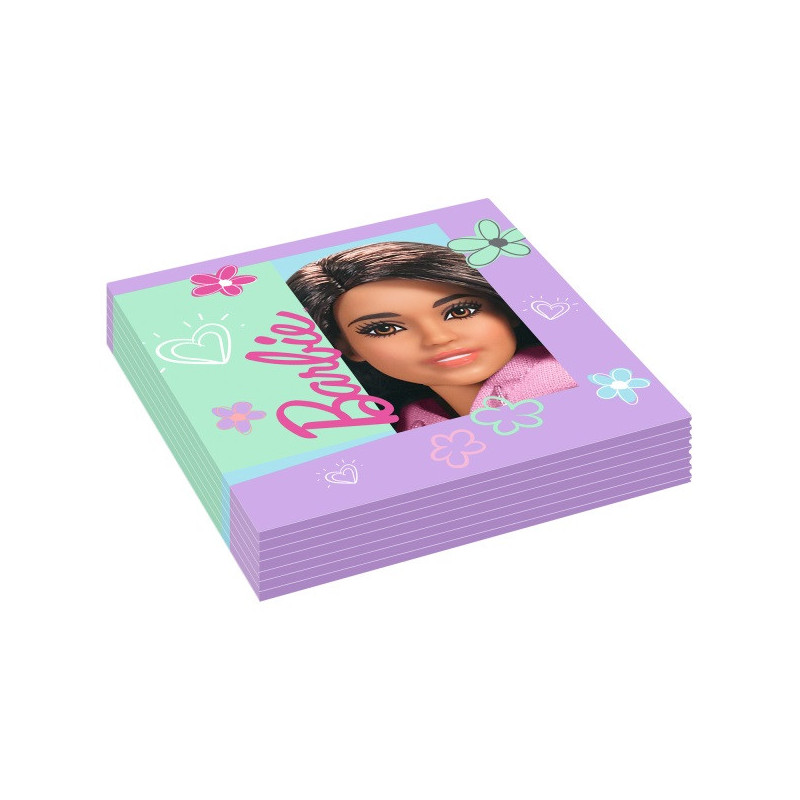 Grandes Serviettes en Papier Anniversaire Barbie