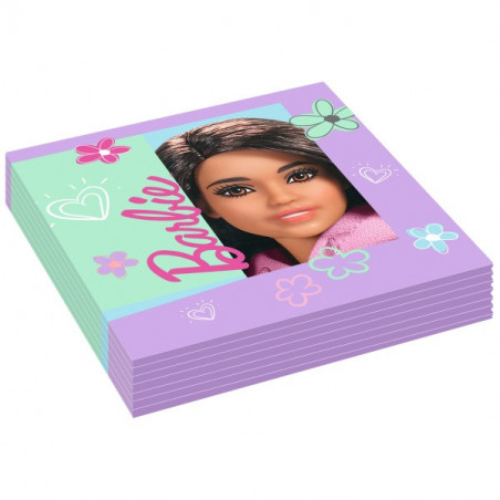 Grandes Serviettes en Papier Anniversaire Barbie