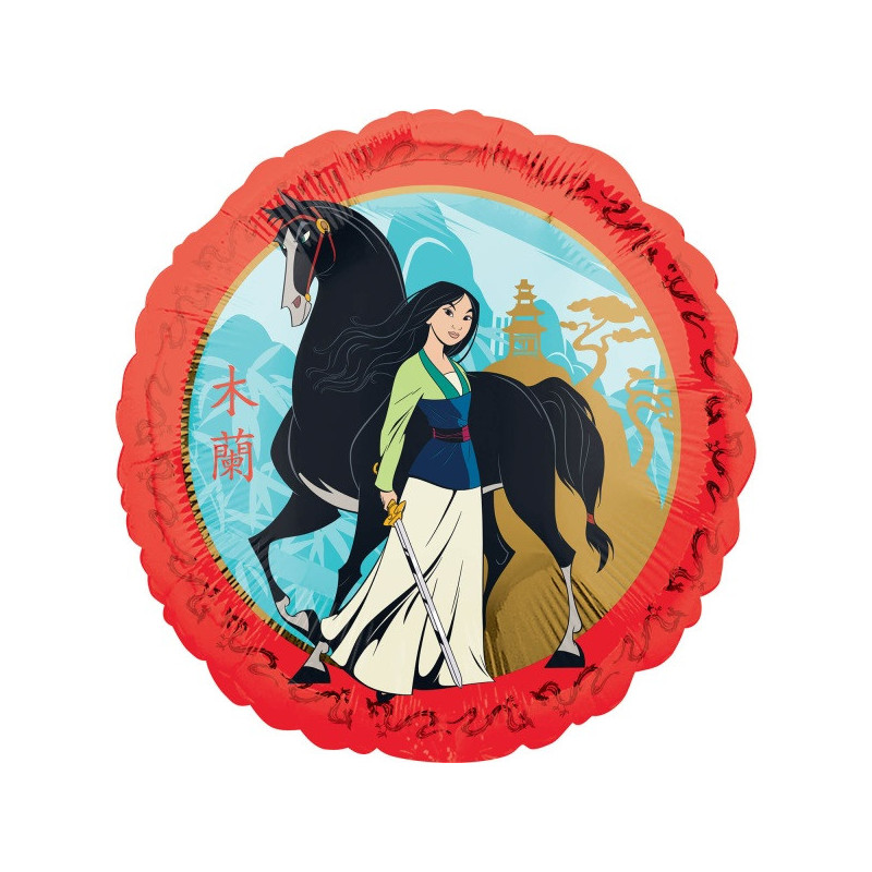 Grand Ballon Rond Mulan Décoration Disney