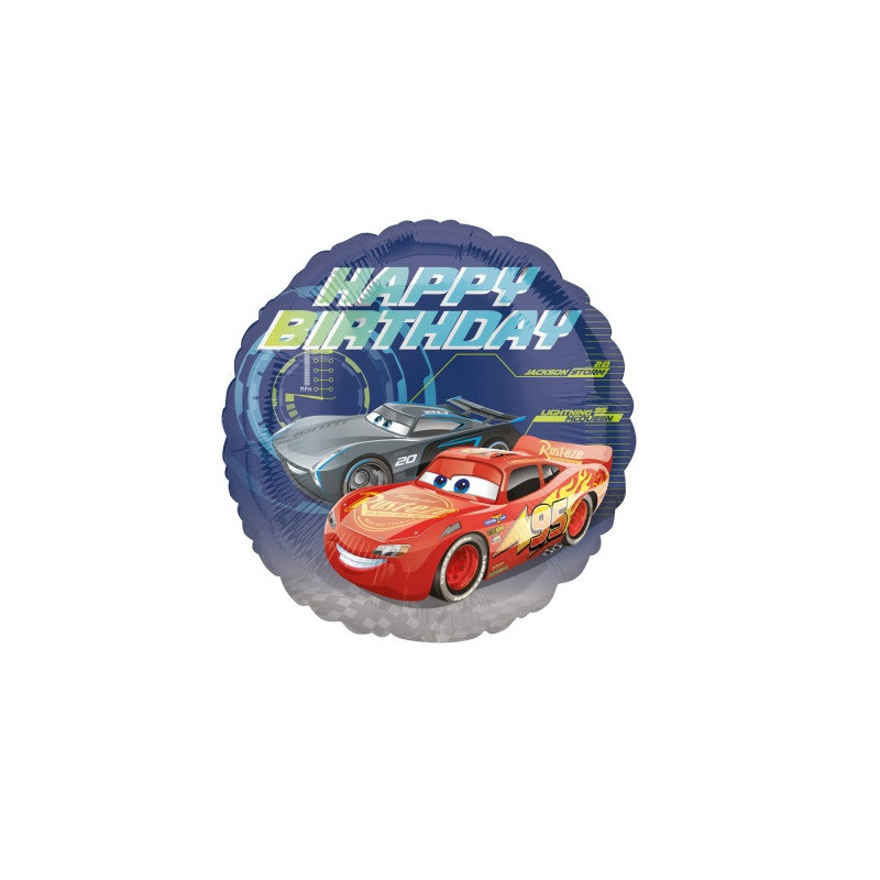 Ballon Rond Anniversaire Cars