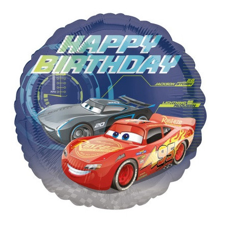 Ballon Rond Anniversaire Cars