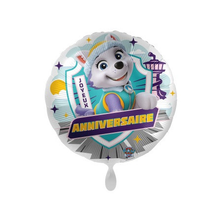 Ballon Rond Anniversaire Everest Pat Patrouille Fille