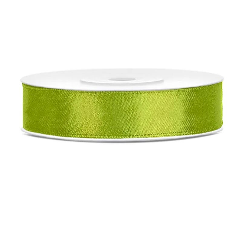 Ruban Vert Pomme 12mm en satin
