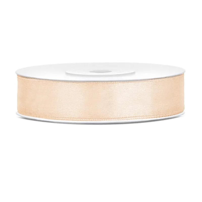 Bobine Ruban Satin Ivoire 12mm