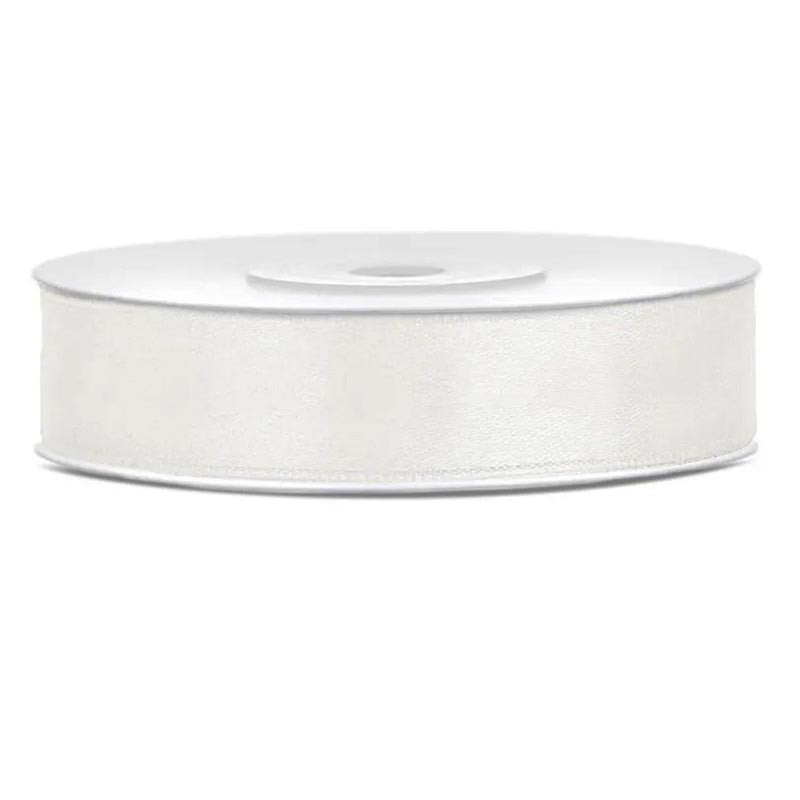 Bobine Ruban Satin Crème 12mm