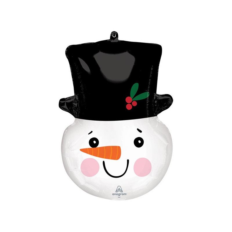 Grand Ballon Tête de Bonhomme de Neige
