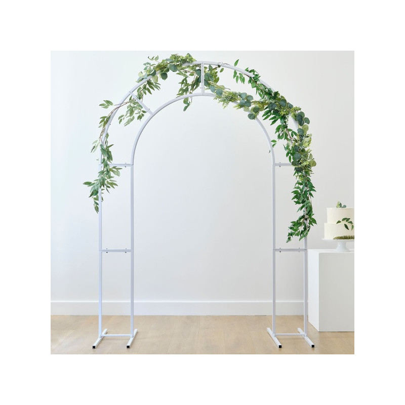 Backdrop Structure Arche Métal Blanc