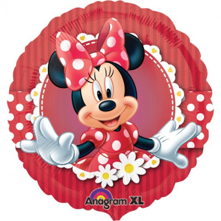 Ballon Rond Minnie Mouse Rouge Disney