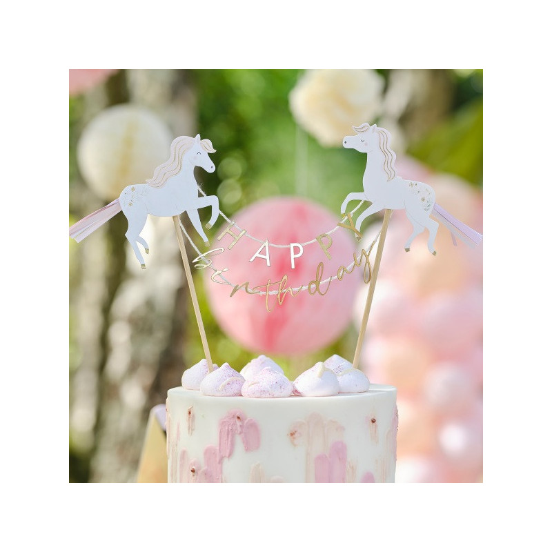 Guirlande pour Gateau Anniversaire Princesse