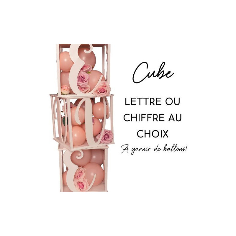 Cube Lettre Personnalisable 30cm Impression 3D