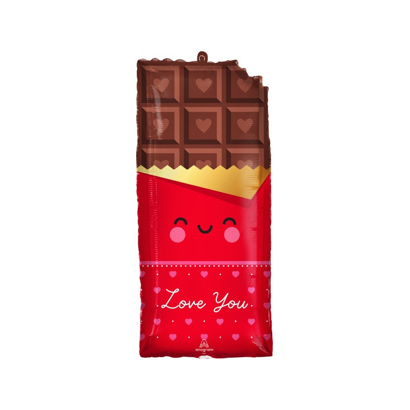 Ballon Alu Tablette de Chocolat Love You