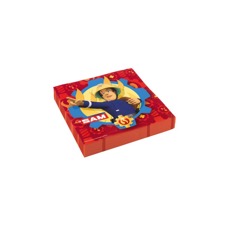 Serviettes en papier Sam le pompier - Anniversaire enfant