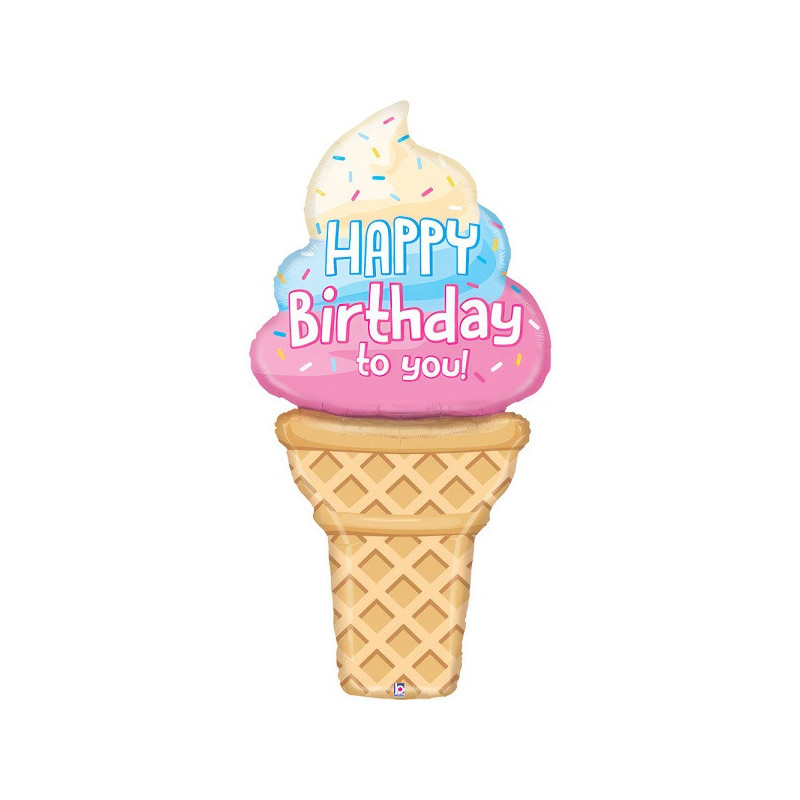 Ballon Alu XXL Glace Pastel Ice Cream party