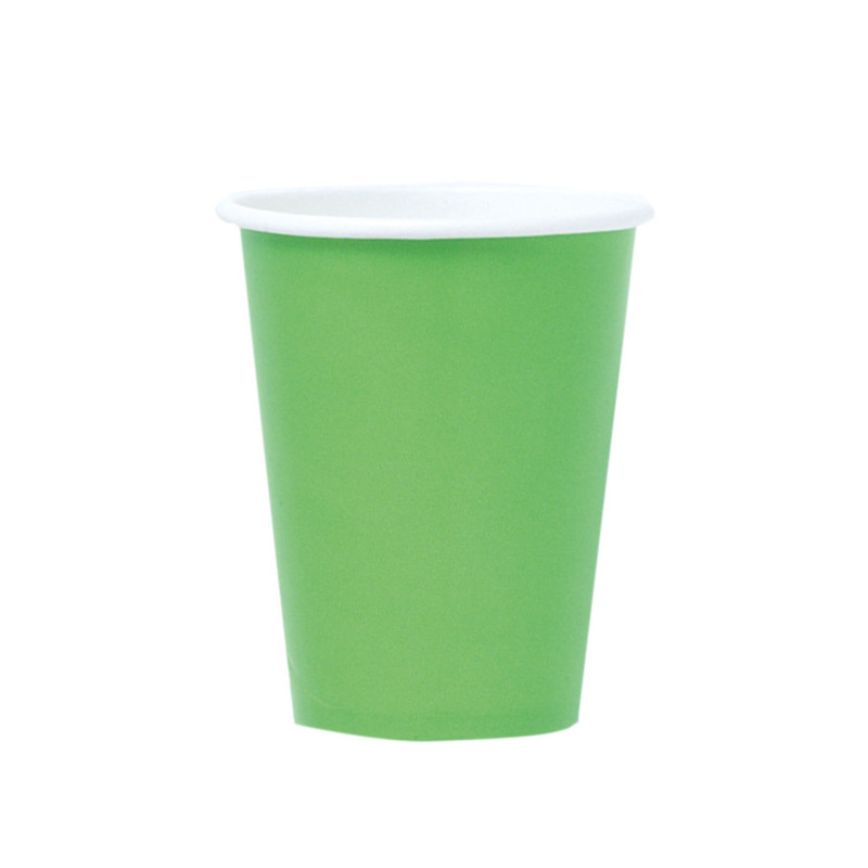 Gobelets Vert Anis en Papier Premium