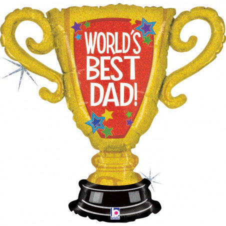 Ballon XL Meilleur Papa - Coupe World's Best Dad pour la Fête des pères