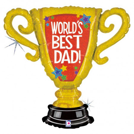 Ballon XL Meilleur Papa - Coupe World's Best Dad pour la Fête des pères