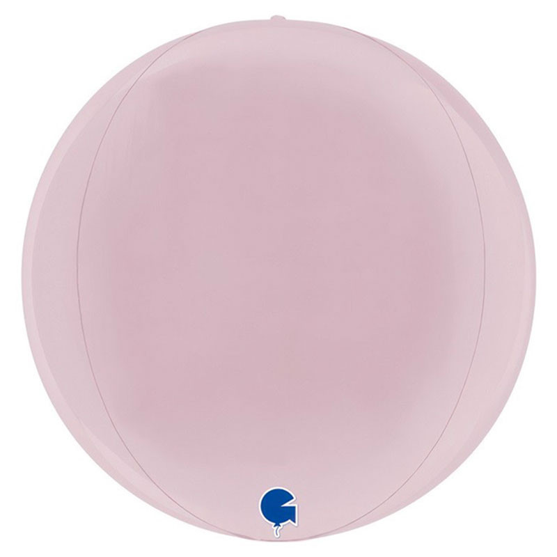 Ballon Miroir Globe 4D Rose Pastel Brillant 30 à 40cm