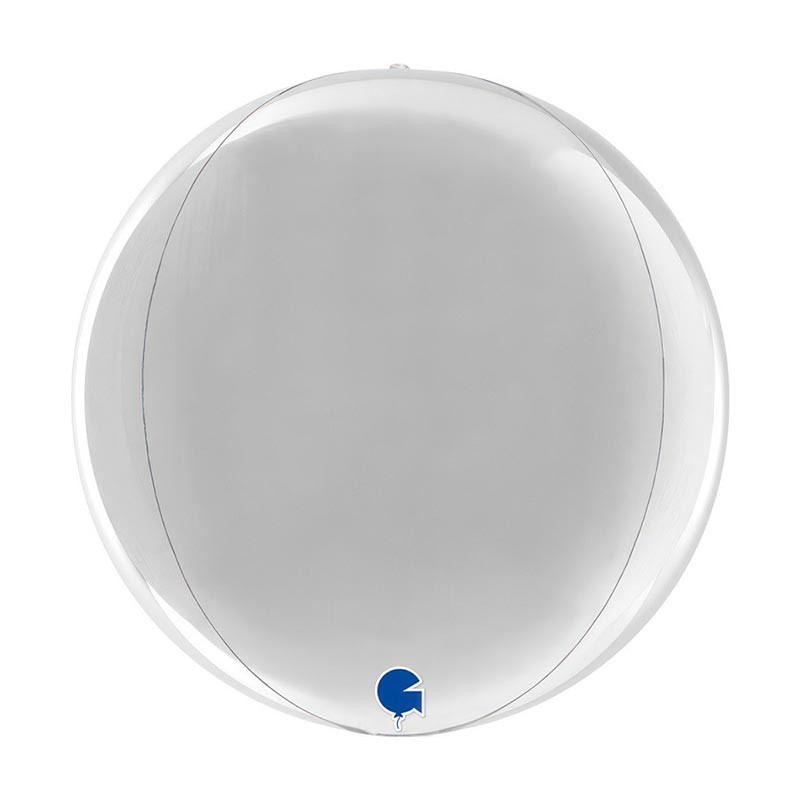 Ballon Miroir Globe 4D Argent Brillant 30 à 40cm