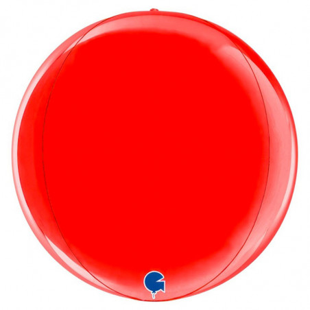 Ballon Miroir Globe 4D Rouge Brillant 30 à 40cm