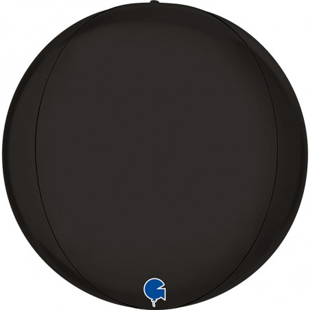 Ballon Miroir Globe 4D Noir Mat 38cm