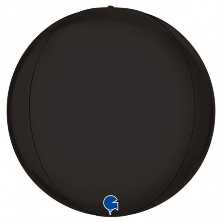 Ballon Miroir Globe 4D Noir Mat 38cm