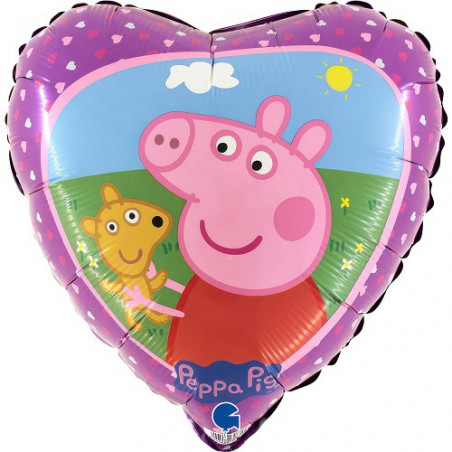 Ballon Coeur Peppa Pig
