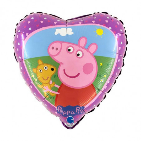 Ballon Coeur Peppa Pig