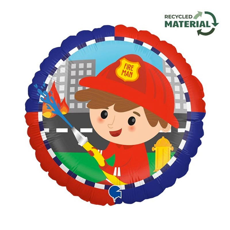 Ballon Rond Thème Pompier