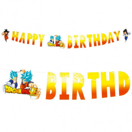 Banderole Happy Birthday Dragon Ball Z Décoration Manga