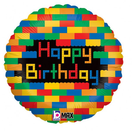 Ballon Rond Anniversaire Lego et Bloc Party