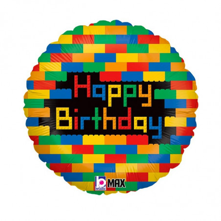 Ballon Rond Anniversaire Lego et Bloc Party