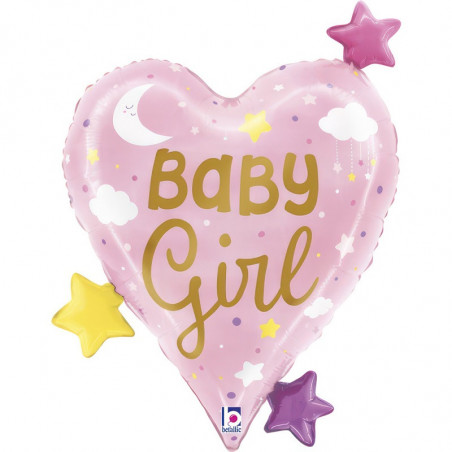 Ballon XL Baby Girl rose pastel