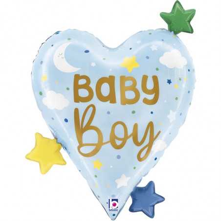 Ballon XL Baby Boy bleu pastel