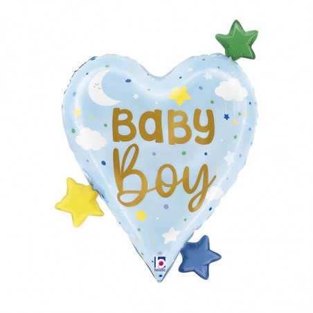 Ballon XL Baby Boy bleu pastel