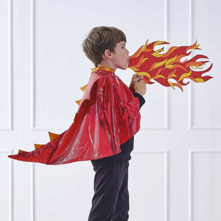 Cape Déguisement Dragon Rouge Enfant