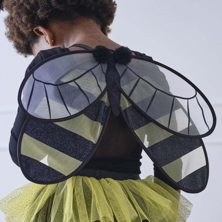 Ailes d'abeilles Noir et Jaune Accessoire Déguisement Enfant