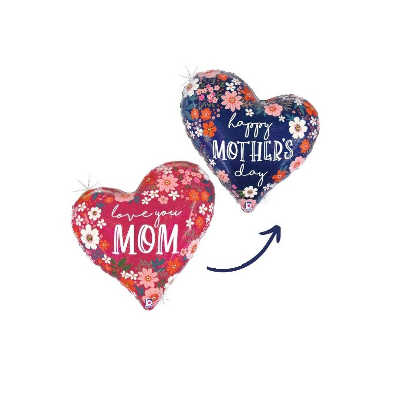 Grand Ballon Coeur 2 Faces Fête des mères