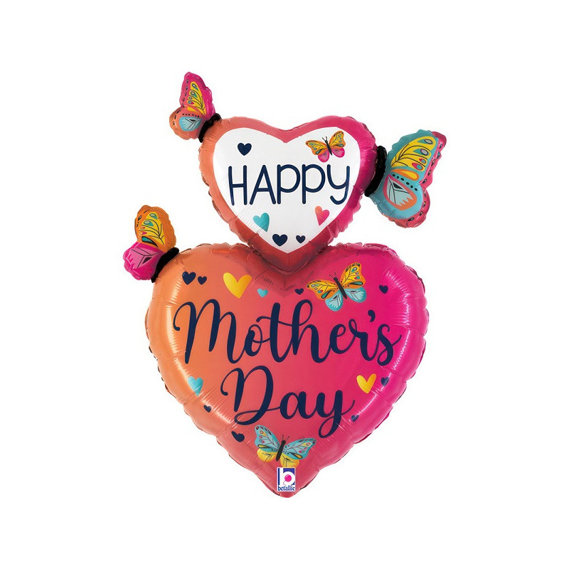 Ballon Coeurs et Papillons Fête des mères