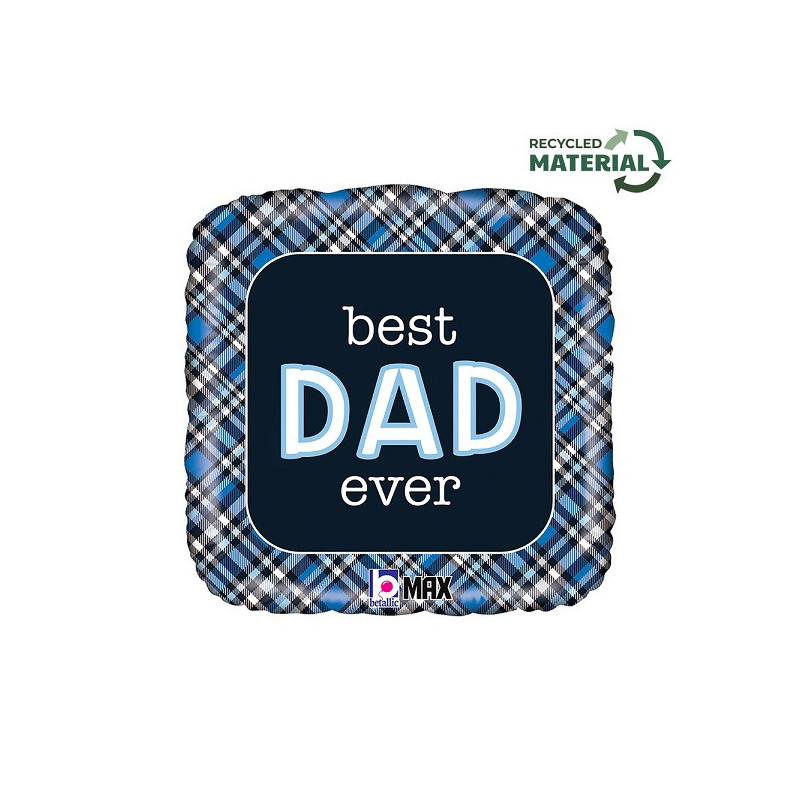 Ballon Carré Best Dad Ever Fête des pères