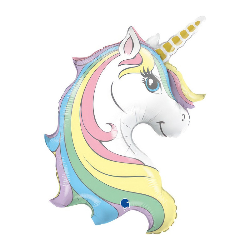 Ballon Alu Licorne Pastel