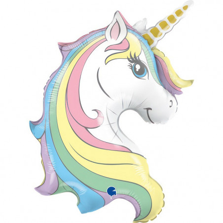 Ballon Alu Licorne Pastel