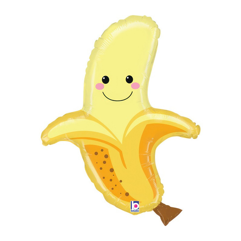 Ballon Alu Banane Jaune thème Fruit