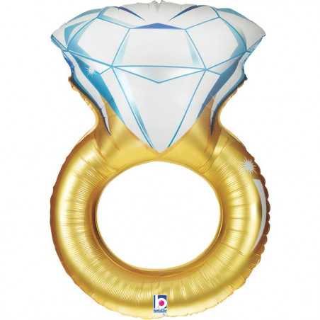 Ballon XL Bague Or Alliance Diamant