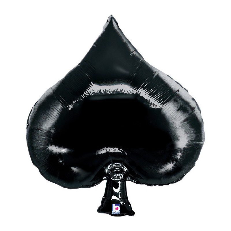 Ballon XL Casino Forme Pique Noir