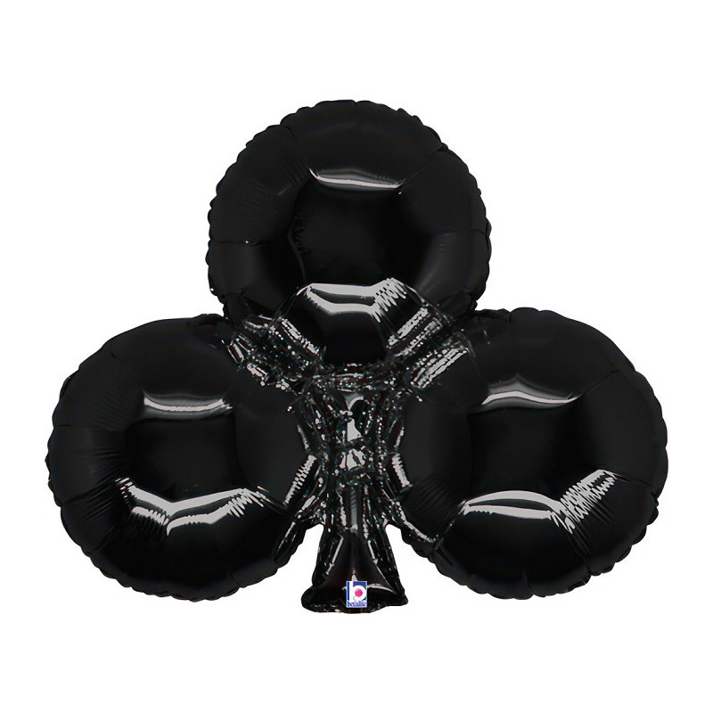 Ballon XL Casino Forme As de Trèfle Noir