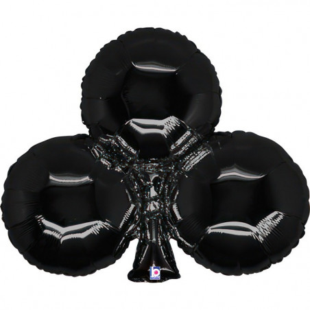 Ballon XL Casino Forme As de Trèfle Noir