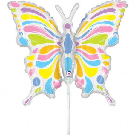 Mini Ballon Alu Papillon Pastel