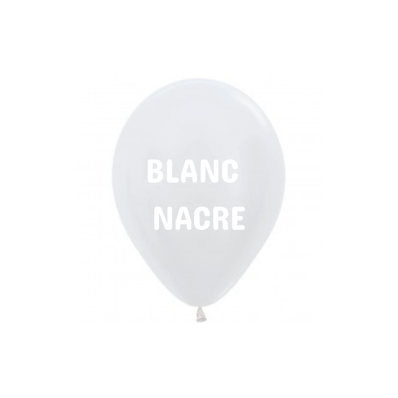 Ballon jumbo 60cm blanc nacré