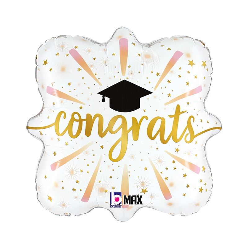 Ballon Blanc et Doré Fête de Fin d'année école